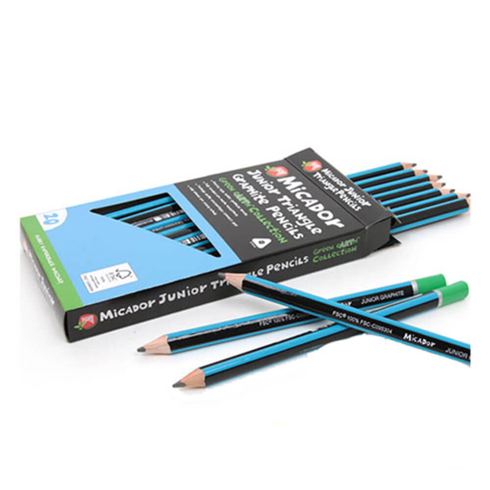 Micador Junior Triangle grafitpennor (20PK)