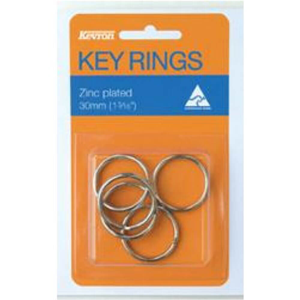 Kevron Key Rings 5pk (banhado de zinco)