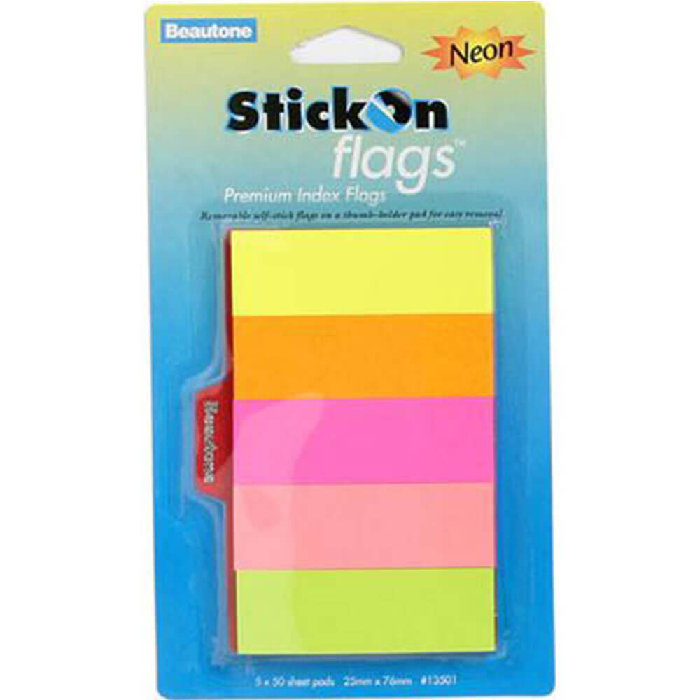 Beautone Stick en banderas 250 hojas (Neon surtido)