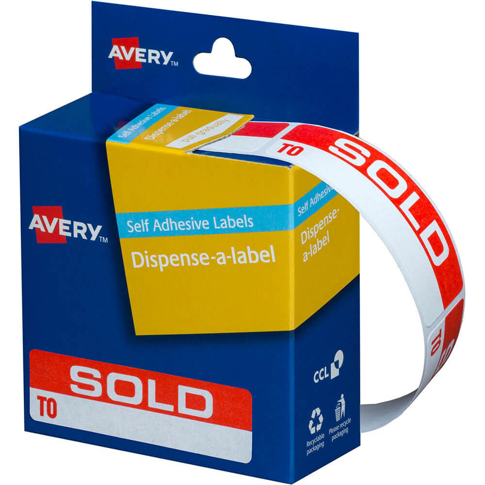 Etiquetas autoadhesivas de Avery 125pcs (19x64 mm)