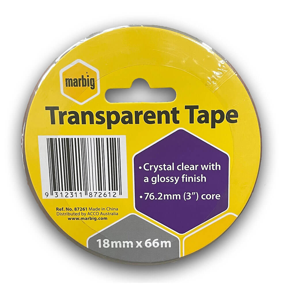 Marbig Tape 76,2 mm kern (transparant)