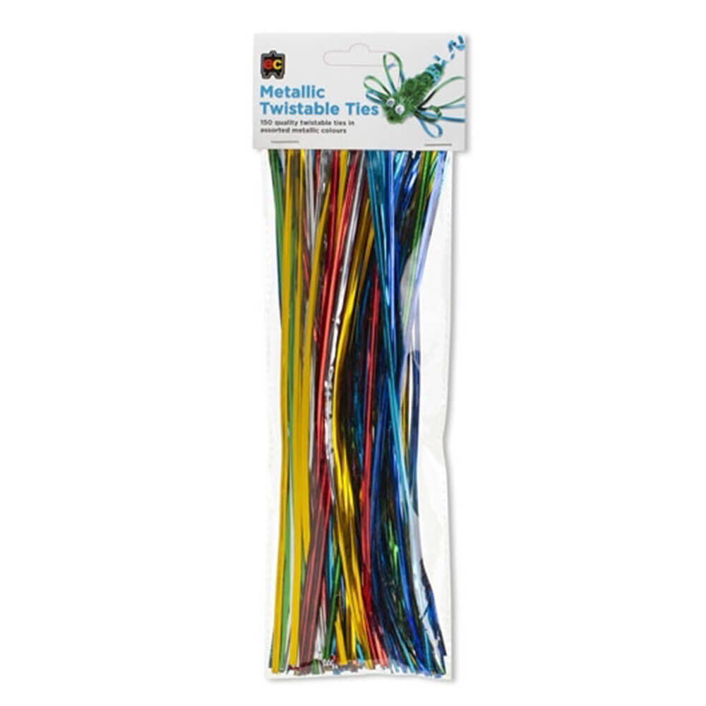 EC Twistable Ties 150pk (metalen kleuren)