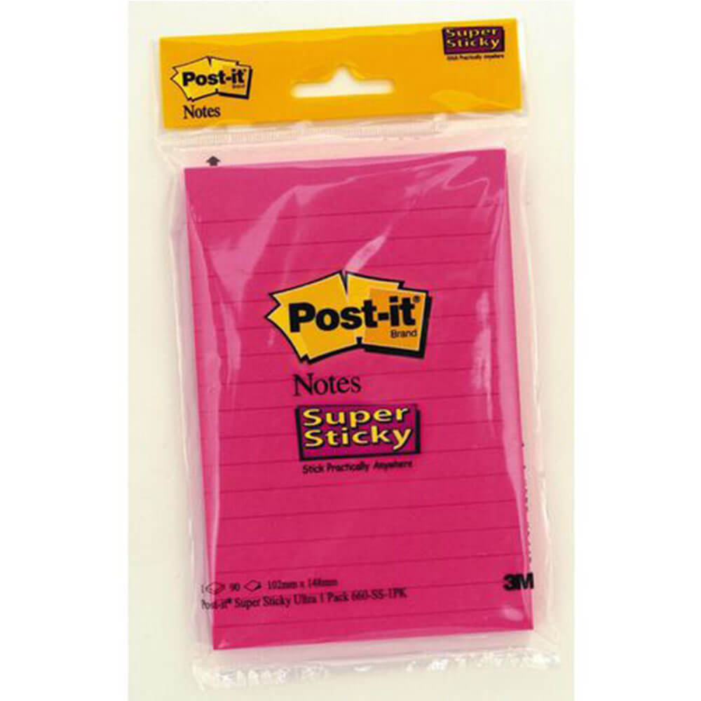 Notes bordées de post-it super collantes (90 feuilles)