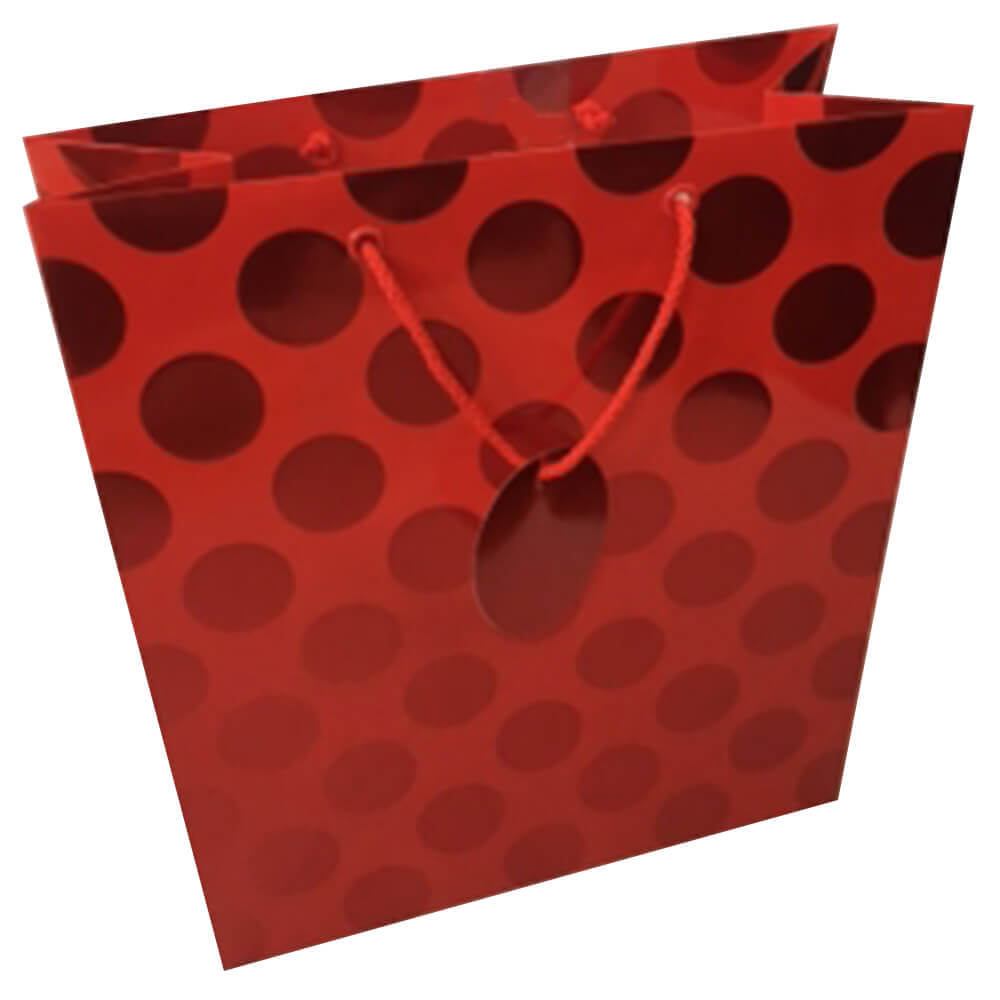 Ozcorp Foil Dot Gift Bag (rød)