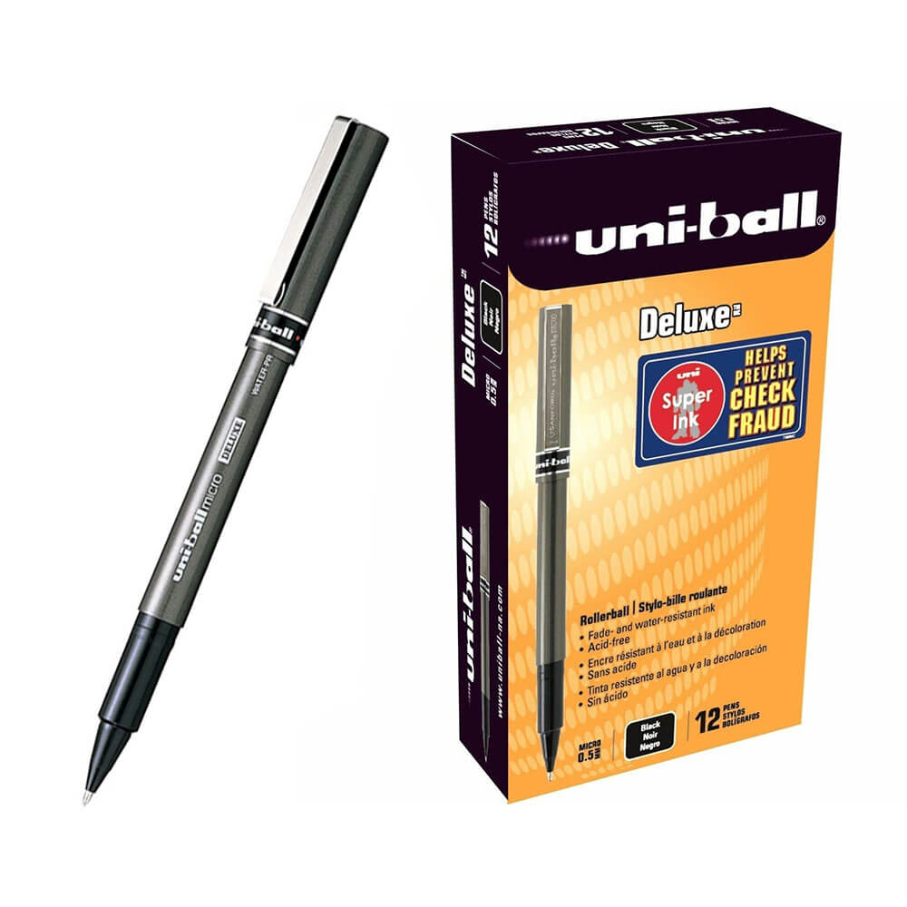 Uni-Ball Micro Deluxe Rollerball Pen 0,2 mm (12-pack)