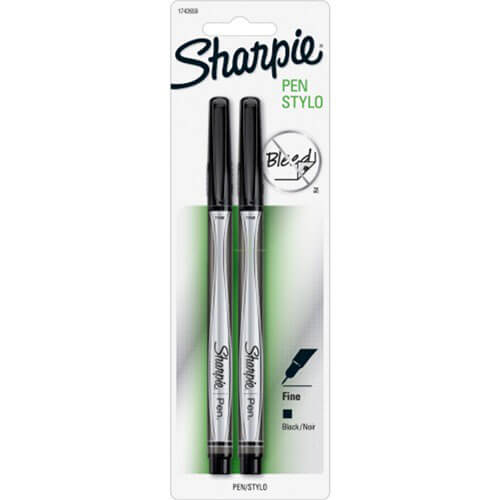 Sharpie Fineline Black Pen (Pack of 2)