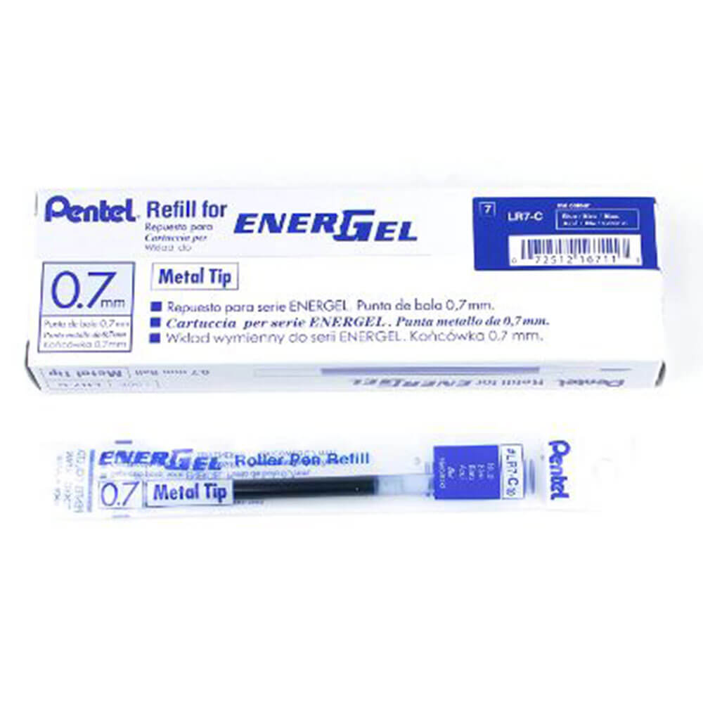 Pentel Energel 0,7 mm flytande gel penna påfyllning 12 st