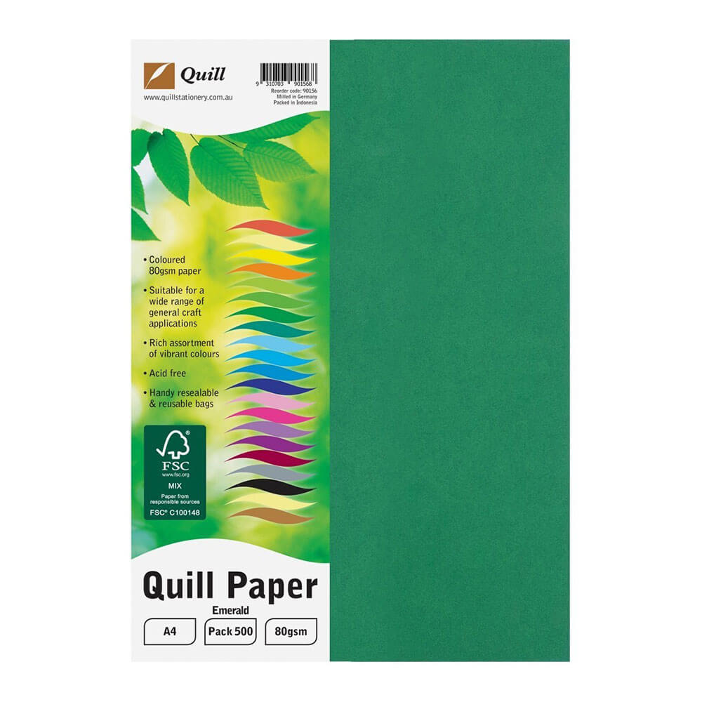 Quill extra grande A4 Papel 80gsm (500 folhas)