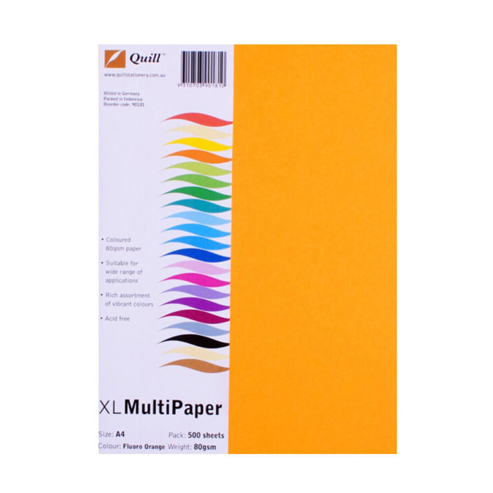 Quill A4 Copia di carta colorata 500pk (80gsm)