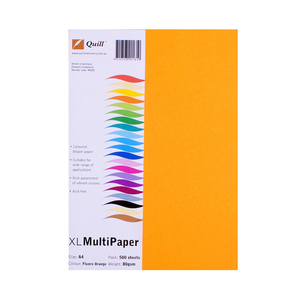 Quill A4 Copia di carta colorata 500pk (80gsm)