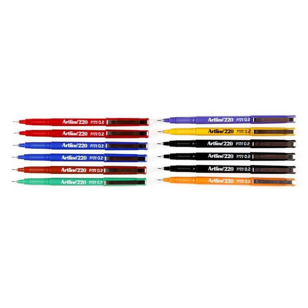 Artline Fineliner Superfine Pen 0.2 mm (caja de 12)