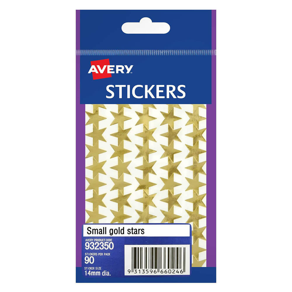 Avery F/P Gold Stars Label (Pack of 10)