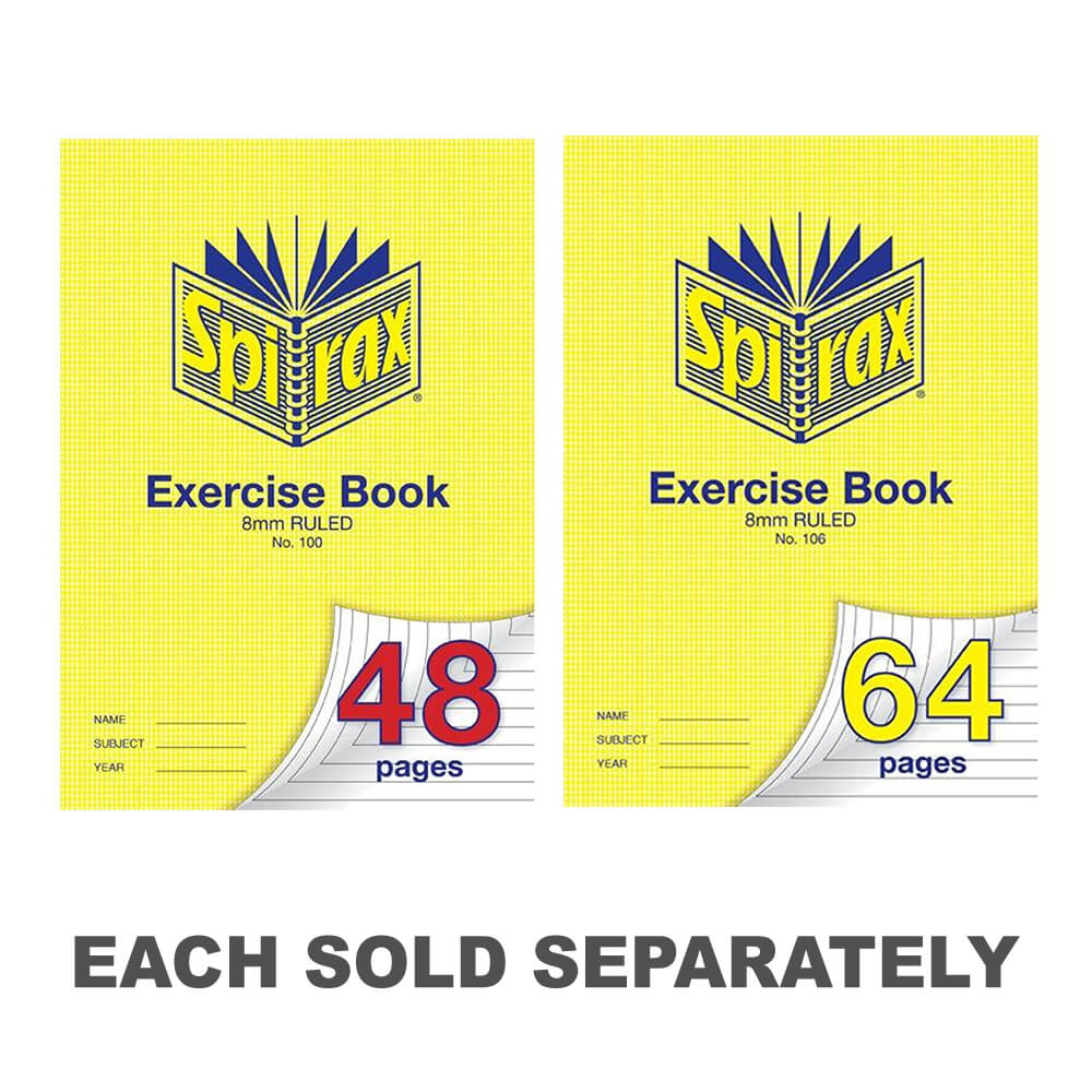 Spirax A4 8mm Ruled Exercise Book (Pack of 20)