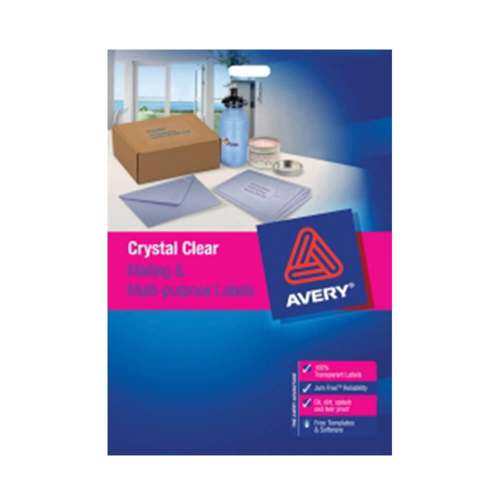 Avery Clear Laser Label (pakke med 25)