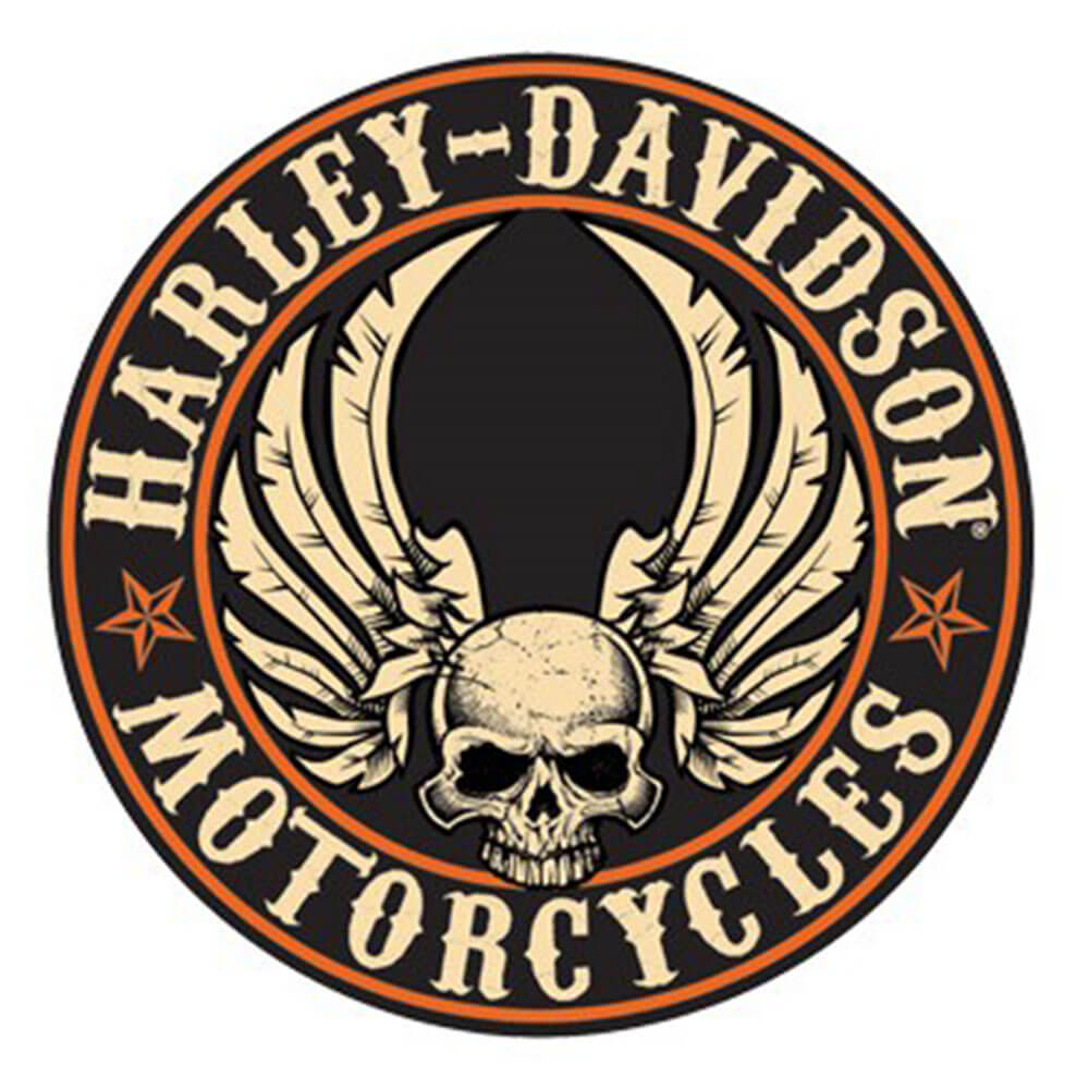 Harley Davidson die cut präglad tennskylt