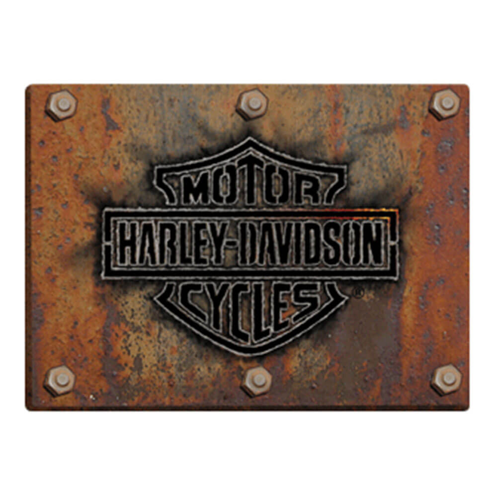 Harley Davidson troquelado de lata en relieve