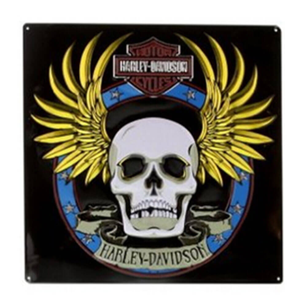 Harley Davidson Die Cut Embossed Tin Sign