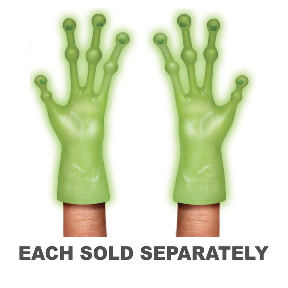 Archie McPhee Glow In the Dark Alien Finger Hands